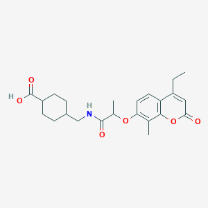 trans-4-[({2-[(4-ethyl-8-methyl-2-oxo-2H-chromen-7-yl)oxy]propanoyl}amino)methyl]cyclohexanecarboxylic acid