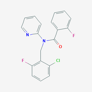 molecular formula C19H13ClF2N2O B11304007 N-(2-chloro-6-fluorobenzyl)-2-fluoro-N-(pyridin-2-yl)benzamide 