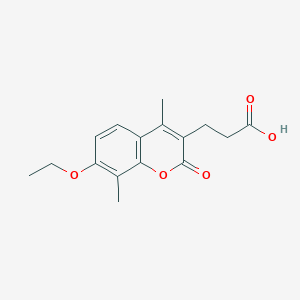 molecular formula C16H18O5 B11304027 3-(7-ethoxy-4,8-dimethyl-2-oxo-2H-chromen-3-yl)propanoic acid 