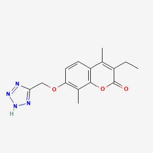 3-ethyl-4,8-dimethyl-7-(1H-tetrazol-5-ylmethoxy)-2H-chromen-2-one