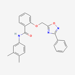 N-(3,4-dimethylphenyl)-2-[(3-phenyl-1,2,4-oxadiazol-5-yl)methoxy]benzamide