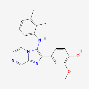 4-{3-[(2,3-Dimethylphenyl)amino]imidazo[1,2-a]pyrazin-2-yl}-2-methoxyphenol