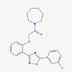 1-(Azepan-1-yl)-2-{2-[5-(3-fluorophenyl)-1,2,4-oxadiazol-3-yl]phenoxy}ethanone