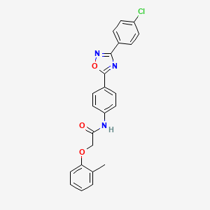 N-{4-[3-(4-chlorophenyl)-1,2,4-oxadiazol-5-yl]phenyl}-2-(2-methylphenoxy)acetamide