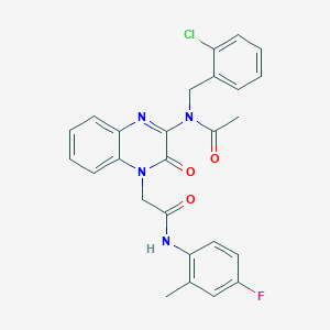 N-(2-chlorobenzyl)-N-(4-{2-[(4-fluoro-2-methylphenyl)amino]-2-oxoethyl}-3-oxo-3,4-dihydroquinoxalin-2-yl)acetamide