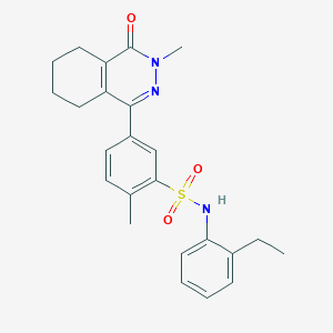 N-(2-ethylphenyl)-2-methyl-5-(3-methyl-4-oxo-3,4,5,6,7,8-hexahydrophthalazin-1-yl)benzenesulfonamide