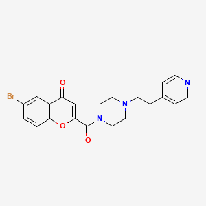 6-bromo-2-({4-[2-(pyridin-4-yl)ethyl]piperazin-1-yl}carbonyl)-4H-chromen-4-one