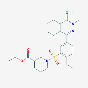 Ethyl 1-{[2-ethyl-5-(3-methyl-4-oxo-3,4,5,6,7,8-hexahydrophthalazin-1-yl)phenyl]sulfonyl}piperidine-3-carboxylate