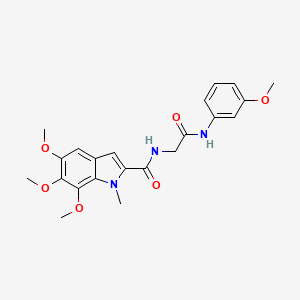 5,6,7-trimethoxy-N-{2-[(3-methoxyphenyl)amino]-2-oxoethyl}-1-methyl-1H-indole-2-carboxamide