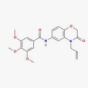 3,4,5-trimethoxy-N-[3-oxo-4-(prop-2-en-1-yl)-3,4-dihydro-2H-1,4-benzoxazin-6-yl]benzamide