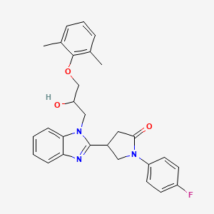 4-{1-[3-(2,6-dimethylphenoxy)-2-hydroxypropyl]-1H-benzimidazol-2-yl}-1-(4-fluorophenyl)pyrrolidin-2-one