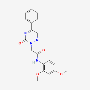 molecular formula C19H18N4O4 B11304235 N-(2,4-dimethoxyphenyl)-2-(3-oxo-5-phenyl-1,2,4-triazin-2(3H)-yl)acetamide 