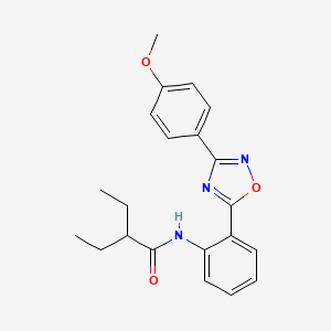 molecular formula C21H23N3O3 B11304245 2-ethyl-N-{2-[3-(4-methoxyphenyl)-1,2,4-oxadiazol-5-yl]phenyl}butanamide 