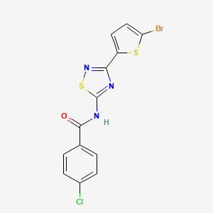 N-[3-(5-bromothiophen-2-yl)-1,2,4-thiadiazol-5-yl]-4-chlorobenzamide