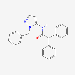 molecular formula C24H21N3O B11304270 N-(1-benzyl-1H-pyrazol-5-yl)-2,2-diphenylacetamide 