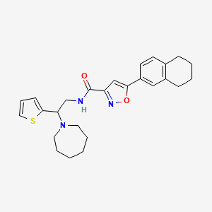 N-[2-(azepan-1-yl)-2-(thiophen-2-yl)ethyl]-5-(5,6,7,8-tetrahydronaphthalen-2-yl)-1,2-oxazole-3-carboxamide