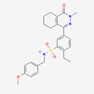 2-ethyl-N-(4-methoxybenzyl)-5-(3-methyl-4-oxo-3,4,5,6,7,8-hexahydrophthalazin-1-yl)benzenesulfonamide