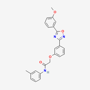 molecular formula C24H21N3O4 B11304288 2-{3-[5-(3-methoxyphenyl)-1,2,4-oxadiazol-3-yl]phenoxy}-N-(3-methylphenyl)acetamide 