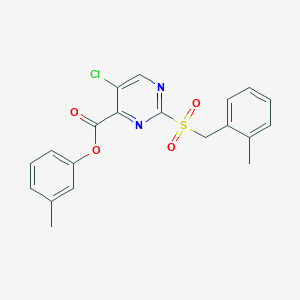 3-Methylphenyl 5-chloro-2-[(2-methylbenzyl)sulfonyl]pyrimidine-4-carboxylate