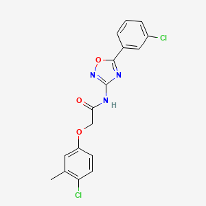 2-(4-chloro-3-methylphenoxy)-N-[5-(3-chlorophenyl)-1,2,4-oxadiazol-3-yl]acetamide