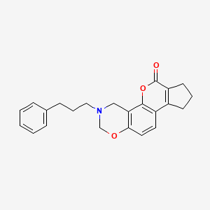 3-(3-phenylpropyl)-3,4,8,9-tetrahydro-2H-cyclopenta[3,4]chromeno[8,7-e][1,3]oxazin-6(7H)-one