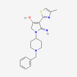 molecular formula C20H24N4OS B11304338 5-amino-1-(1-benzylpiperidin-4-yl)-4-(4-methyl-1,3-thiazol-2-yl)-1,2-dihydro-3H-pyrrol-3-one 