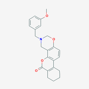 3-(3-methoxybenzyl)-3,4,7,8,9,10-hexahydro-2H,6H-benzo[3,4]chromeno[8,7-e][1,3]oxazin-6-one