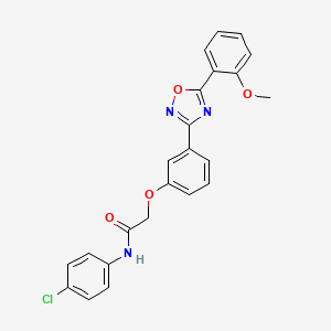 molecular formula C23H18ClN3O4 B11304356 N-(4-chlorophenyl)-2-{3-[5-(2-methoxyphenyl)-1,2,4-oxadiazol-3-yl]phenoxy}acetamide 