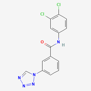 molecular formula C14H9Cl2N5O B11304365 N-(3,4-dichlorophenyl)-3-(1H-tetrazol-1-yl)benzamide 