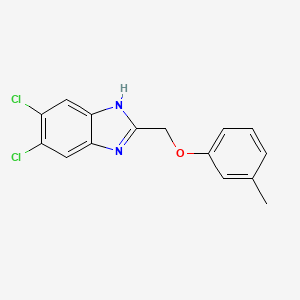 5,6-dichloro-2-[(3-methylphenoxy)methyl]-1H-benzimidazole