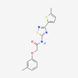 2-(3-methylphenoxy)-N-[3-(5-methylthiophen-2-yl)-1,2,4-thiadiazol-5-yl]acetamide