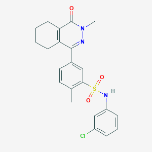 N-(3-chlorophenyl)-2-methyl-5-(3-methyl-4-oxo-3,4,5,6,7,8-hexahydrophthalazin-1-yl)benzenesulfonamide