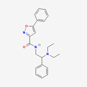 molecular formula C22H25N3O2 B11304479 N-[2-(diethylamino)-2-phenylethyl]-5-phenyl-1,2-oxazole-3-carboxamide 