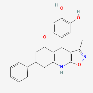 4-(3,4-dihydroxyphenyl)-3-methyl-7-phenyl-4,7,8,9-tetrahydro[1,2]oxazolo[5,4-b]quinolin-5(6H)-one