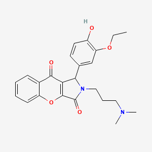 2-[3-(Dimethylamino)propyl]-1-(3-ethoxy-4-hydroxyphenyl)-1,2-dihydrochromeno[2,3-c]pyrrole-3,9-dione