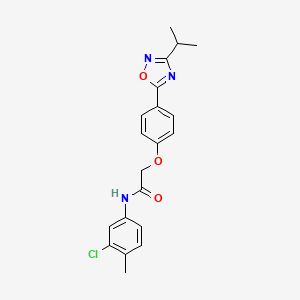 molecular formula C20H20ClN3O3 B11304513 N-(3-chloro-4-methylphenyl)-2-{4-[3-(propan-2-yl)-1,2,4-oxadiazol-5-yl]phenoxy}acetamide 