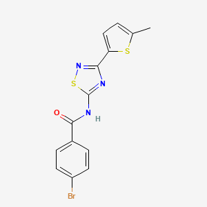 4-bromo-N-[3-(5-methylthiophen-2-yl)-1,2,4-thiadiazol-5-yl]benzamide