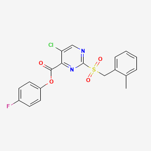 4-Fluorophenyl 5-chloro-2-[(2-methylbenzyl)sulfonyl]pyrimidine-4-carboxylate