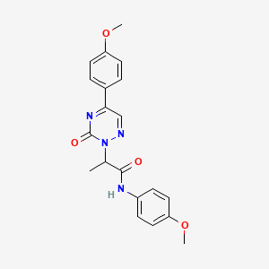 N-(4-methoxyphenyl)-2-[5-(4-methoxyphenyl)-3-oxo-1,2,4-triazin-2(3H)-yl]propanamide