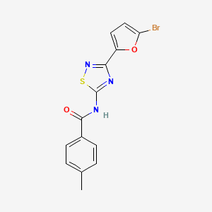 N-[3-(5-bromofuran-2-yl)-1,2,4-thiadiazol-5-yl]-4-methylbenzamide