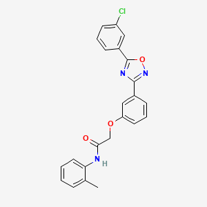 2-{3-[5-(3-chlorophenyl)-1,2,4-oxadiazol-3-yl]phenoxy}-N-(2-methylphenyl)acetamide