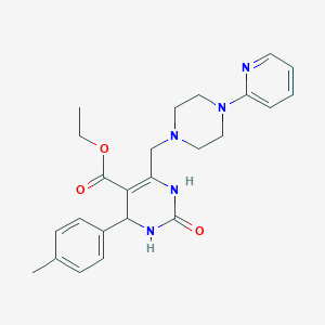 Ethyl 4-(4-methylphenyl)-2-oxo-6-{[4-(pyridin-2-yl)piperazin-1-yl]methyl}-1,2,3,4-tetrahydropyrimidine-5-carboxylate