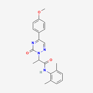 molecular formula C21H22N4O3 B11304612 N-(2,6-dimethylphenyl)-2-[5-(4-methoxyphenyl)-3-oxo-1,2,4-triazin-2(3H)-yl]propanamide 