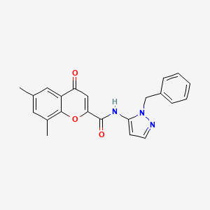 N-(1-benzyl-1H-pyrazol-5-yl)-6,8-dimethyl-4-oxo-4H-chromene-2-carboxamide