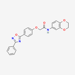 N-(2,3-dihydro-1,4-benzodioxin-6-yl)-2-[4-(3-phenyl-1,2,4-oxadiazol-5-yl)phenoxy]acetamide