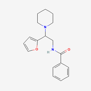 molecular formula C18H22N2O2 B11304638 N-[2-(furan-2-yl)-2-(piperidin-1-yl)ethyl]benzamide 