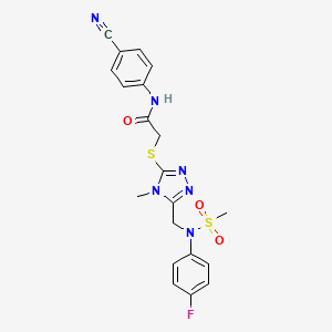 N-(4-cyanophenyl)-2-[(5-{[(4-fluorophenyl)(methylsulfonyl)amino]methyl}-4-methyl-4H-1,2,4-triazol-3-yl)sulfanyl]acetamide