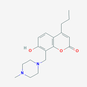 molecular formula C18H24N2O3 B11304678 7-Hydroxy-8-[(4-methylpiperazin-1-yl)methyl]-4-propylchromen-2-one CAS No. 389077-21-8