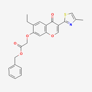 benzyl {[6-ethyl-3-(4-methyl-1,3-thiazol-2-yl)-4-oxo-4H-chromen-7-yl]oxy}acetate