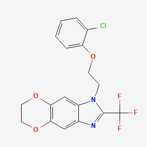 1-[2-(2-chlorophenoxy)ethyl]-2-(trifluoromethyl)-6,7-dihydro-1H-[1,4]dioxino[2,3-f]benzimidazole